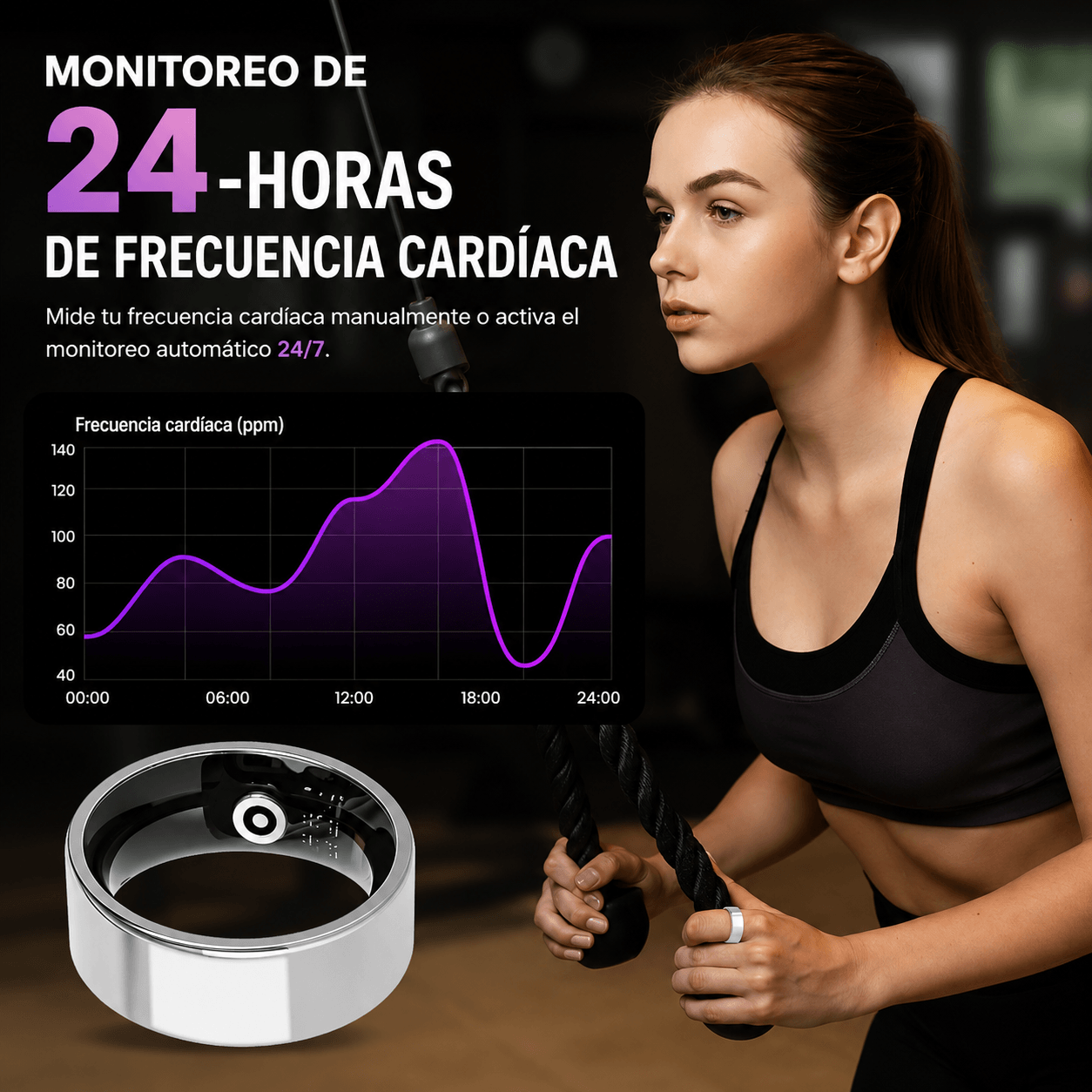 Anillo Inteligente Fitness & Bienestar