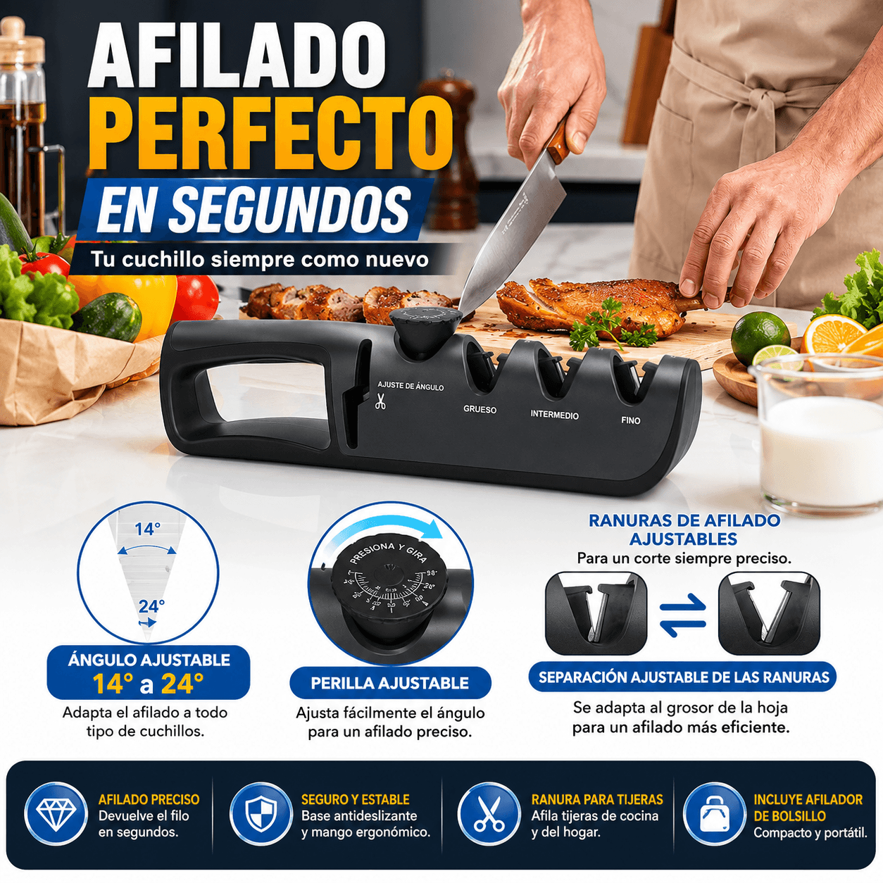 Afilador Profesional 4 en 1 BOCHION
