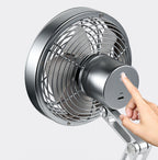Ventilador eléctrico plegable con carga USB y rotación de 360 grados