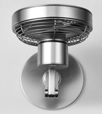 Ventilador eléctrico plegable con carga USB y rotación de 360 grados